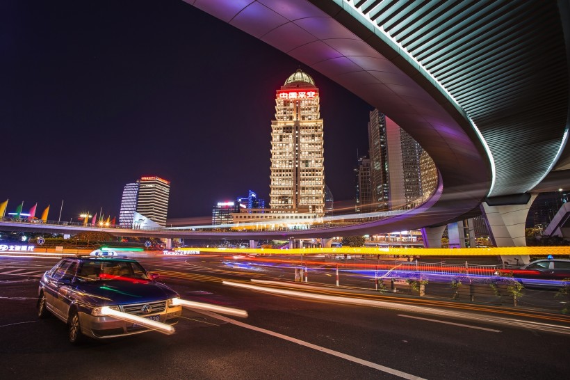 上海陆家嘴夜景微信图片 东方明珠