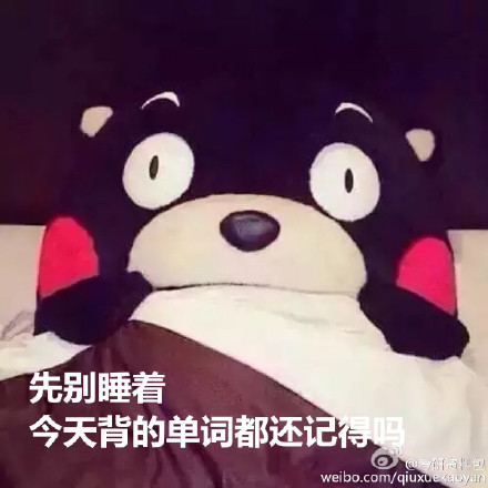 考研党的熊本熊微信表情包 考研就考烟！