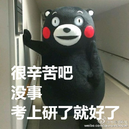 考研党的熊本熊微信表情包 考研就考烟！