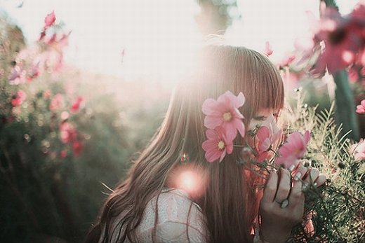 唯美花与美女微信高清图片 如花似玉