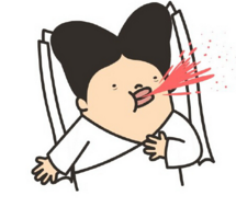 微信动漫人物吐血表情包 各种吐血姿势大放送