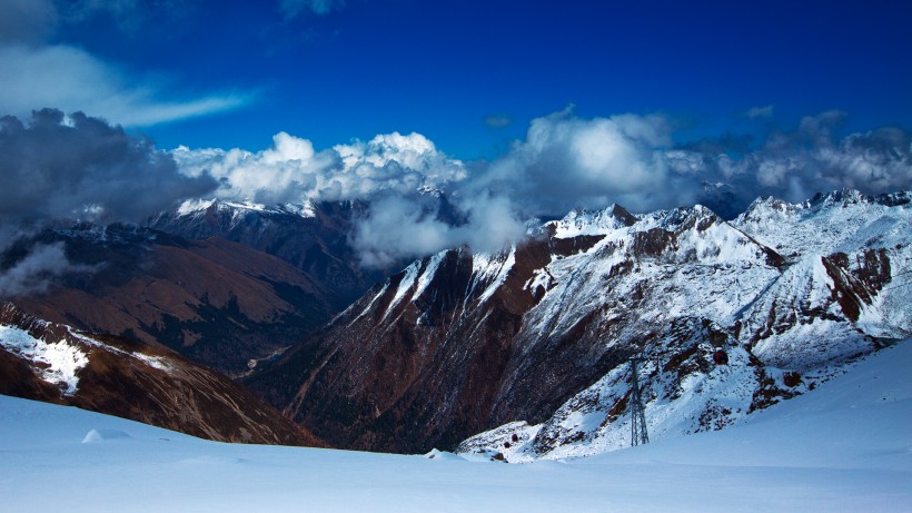 四川达古冰川风景微信高清图片 山清水秀