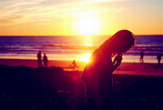 唯美黄昏意境微信高清图片 日落西山