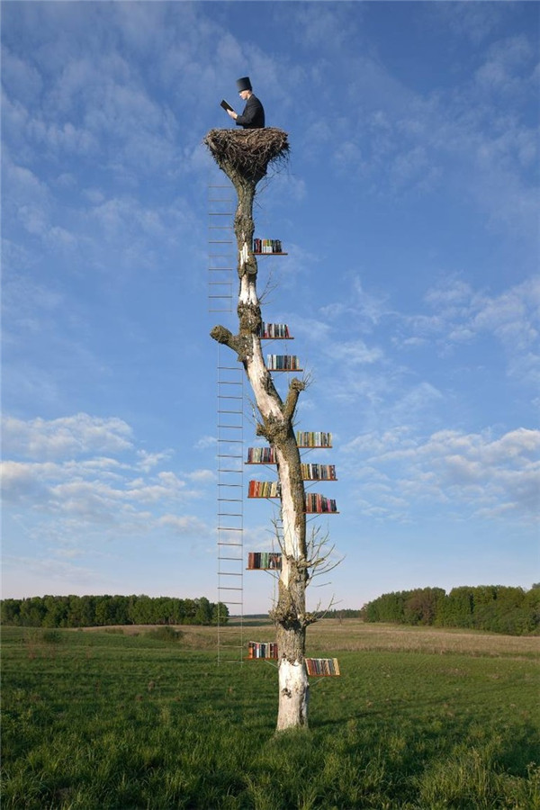 超现实主义摄影艺术唯美微信图片 海潮声淹没了离别时的黄昏