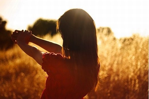 唯美黄昏意境微信高清图片 日落西山