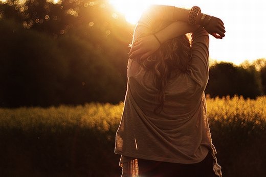 唯美黄昏意境微信高清图片 日落西山