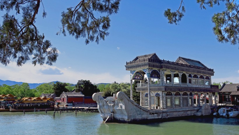 颐和园风景微信高清图片 蓝天白云