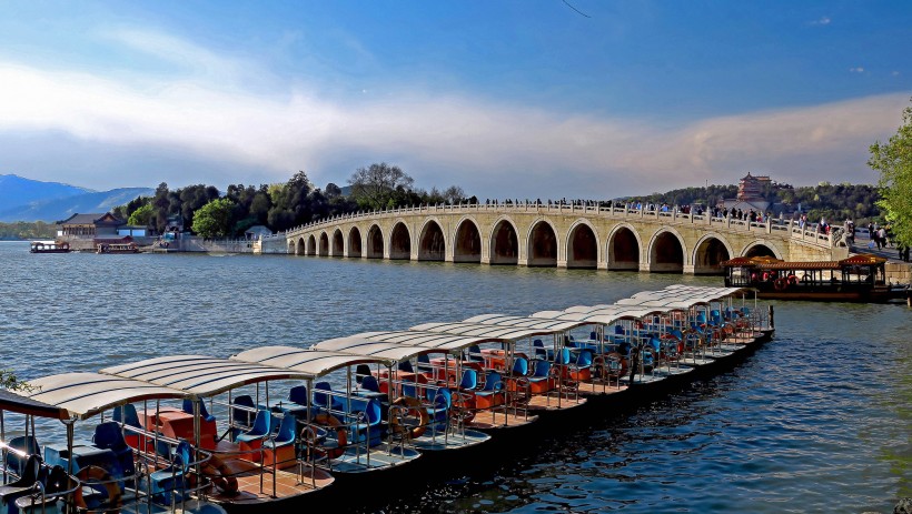 颐和园风景微信高清图片 蓝天白云