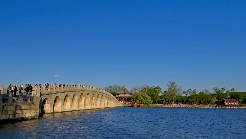 颐和园风景微信高清图片 蓝天白云