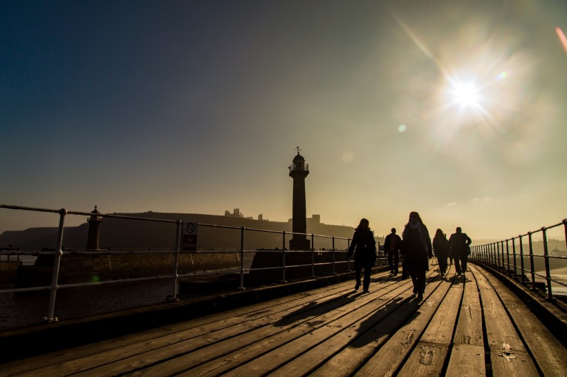 英格兰海滨小镇惠特比风景微信图片
