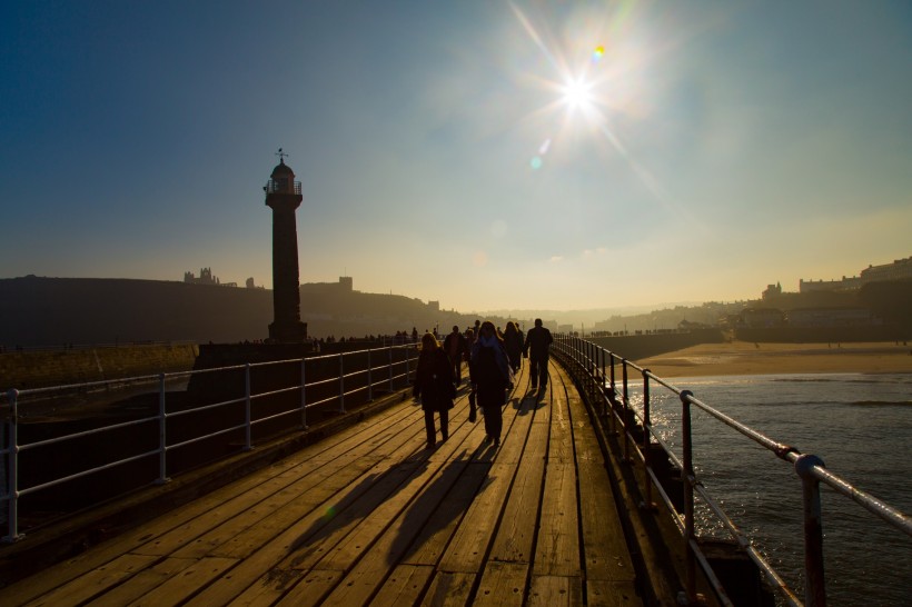 英格兰海滨小镇惠特比风景微信图片