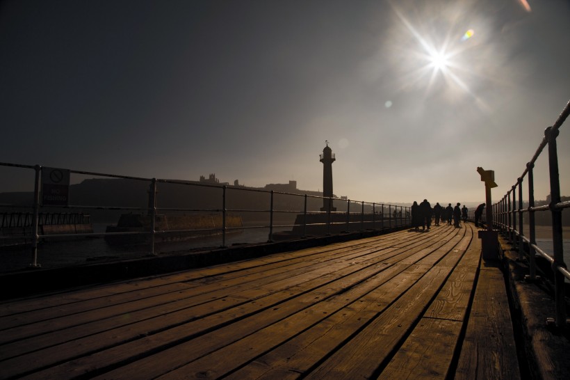 英格兰海滨小镇惠特比风景微信图片