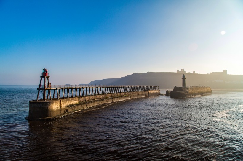 英格兰海滨小镇惠特比风景微信图片