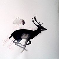 微信唯美麋鹿头像手绘精选 灼灼桃花十里