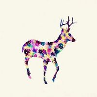 微信唯美麋鹿头像手绘精选 灼灼桃花十里