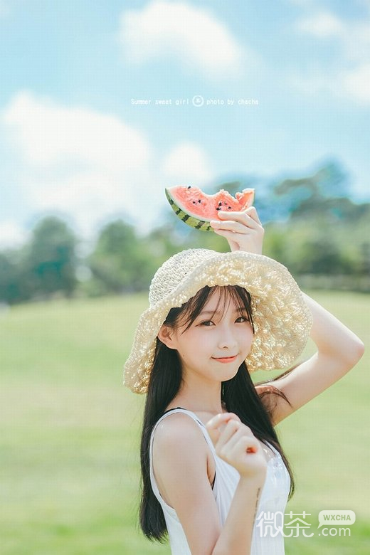 清新夏日女神写真微信高清图片 杨柳细腰