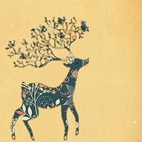 微信唯美麋鹿头像手绘精选 灼灼桃花十里