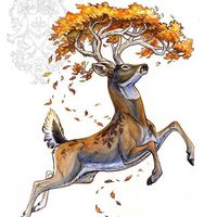 微信唯美麋鹿头像手绘精选 灼灼桃花十里