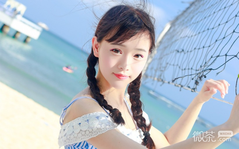 夏日海边美女微信高清图片 清纯可爱