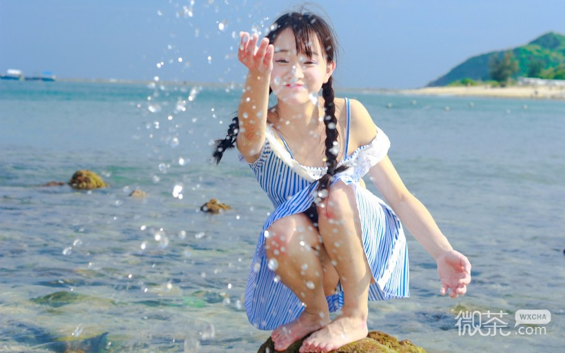 夏日海边美女微信高清图片 清纯可爱