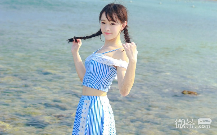 夏日海边美女微信高清图片 清纯可爱