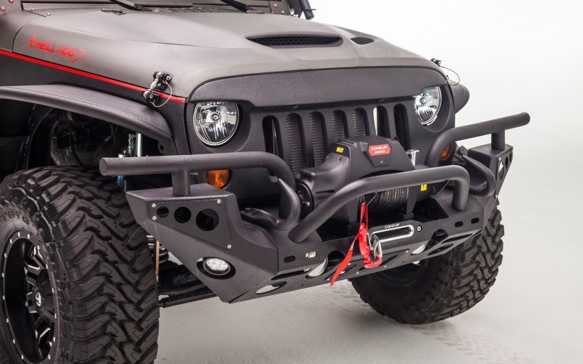 吉普牧马人微信高清图片 地狱猫6轮