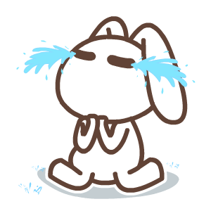 默默兔搞怪微信表情包 乐极生悲！