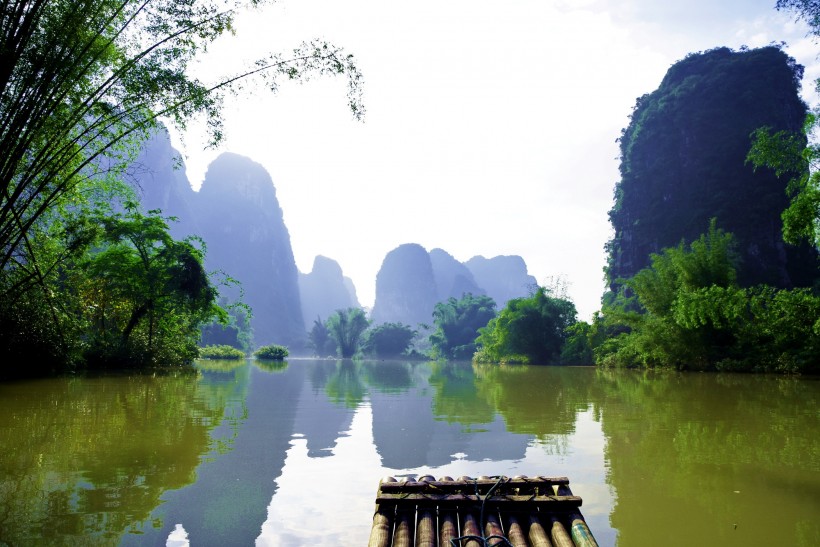 桂林漓江风景微信高清图片 山水甲天下！
