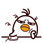 耷拉鸟微信表情包 吃货的鸟生!