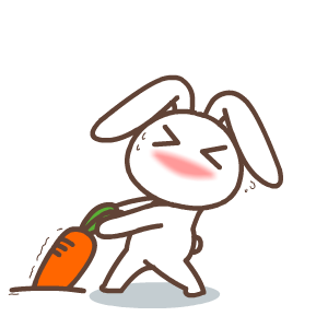 默默兔搞怪微信表情包 乐极生悲！