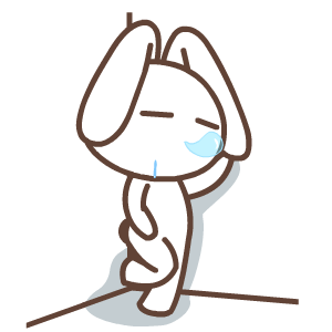 默默兔搞怪微信表情包 乐极生悲！