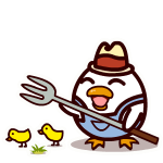 耷拉鸟微信表情包 吃货的鸟生！