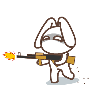 默默兔搞怪微信表情包 乐极生悲！