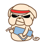 黑眼狗动态微信表情包全套 守家我光荣！