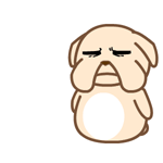 黑眼狗动态微信表情包全套 守家我光荣！