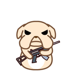 黑眼狗动态微信表情包全套 守家我光荣！