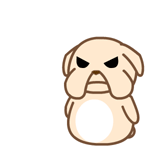 黑眼狗动态微信表情包全套 守家我光荣！