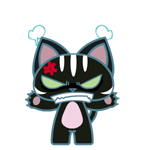 动漫暴力猫微信表情包 不想当光棍！