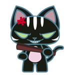 动漫暴力猫微信表情包 不想当光棍！