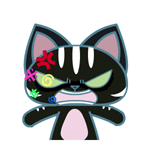 动漫暴力猫微信表情包 不想当光棍!