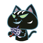 动漫暴力猫微信表情包 不想当光棍！