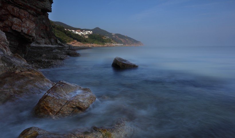 唯美黄昏海岸微信高清图片