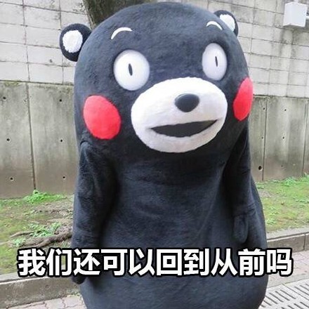 熊本熊失恋系列微信表情包 我们合好吧！