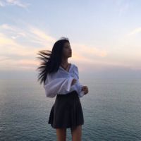 微信唯美女生头像海边只是我喜欢，却忘了你不喜欢