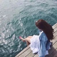 微信唯美女生头像海边只是我喜欢，却忘了你不喜欢