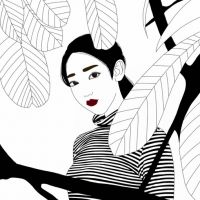 微信手绘超拽女生动漫