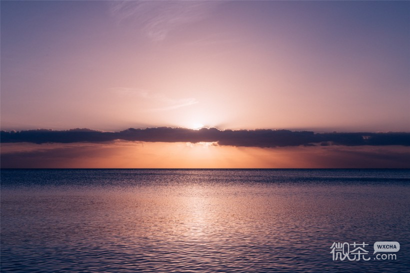美如画的朝阳与夕阳微信高清图片