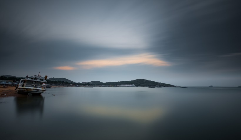 宁静的海湾风景微信高清图片