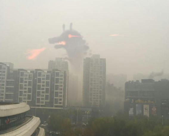 北京雾霾天气图片大全PS恶搞版本 不必仰望别人自己也是风景
