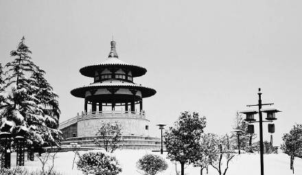 西安唯美意境雪景图片大全 一下雪西安就成了长安